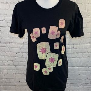 DISNEY T-Shirt Tangled Lanterns Black-Small